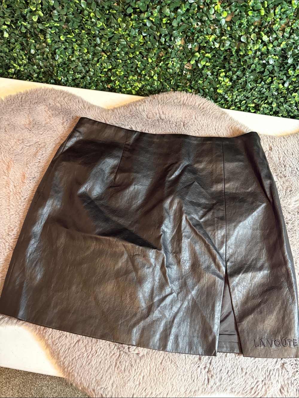 La Voute Real Leather Skirt Size L